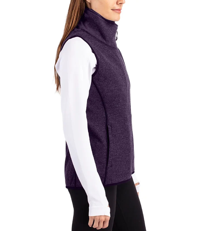 Cutter & Buck Mainsail Sweater Knit Womens Asymmetrical Vest by Cutter & Buck Apparel