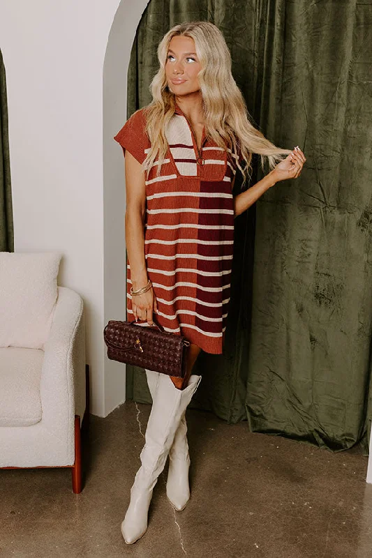 Pumpkin Spice Dreamer Stripe Mini Dress