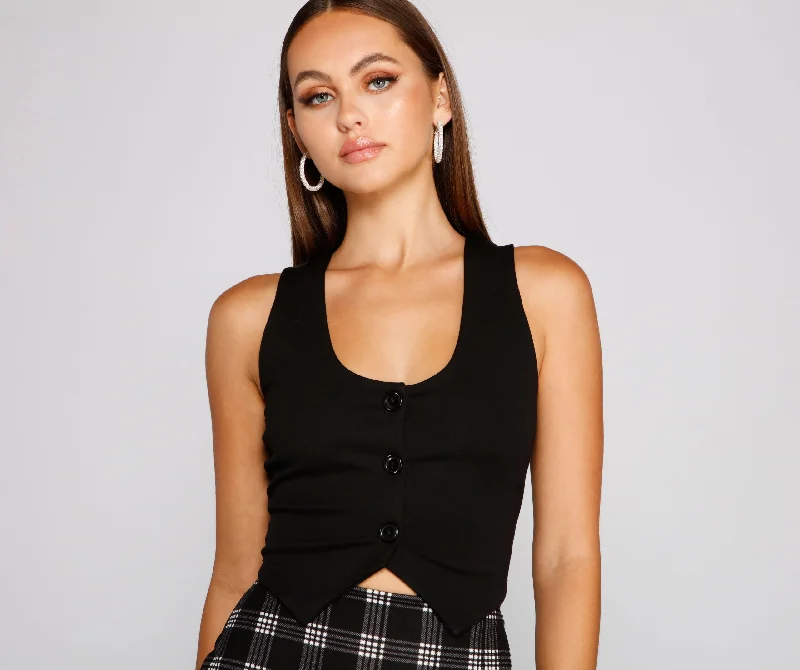 Keep It Posh Cropped Vest