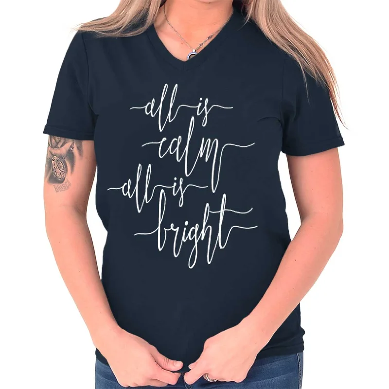 All Is Bright V-Neck T-Shirt