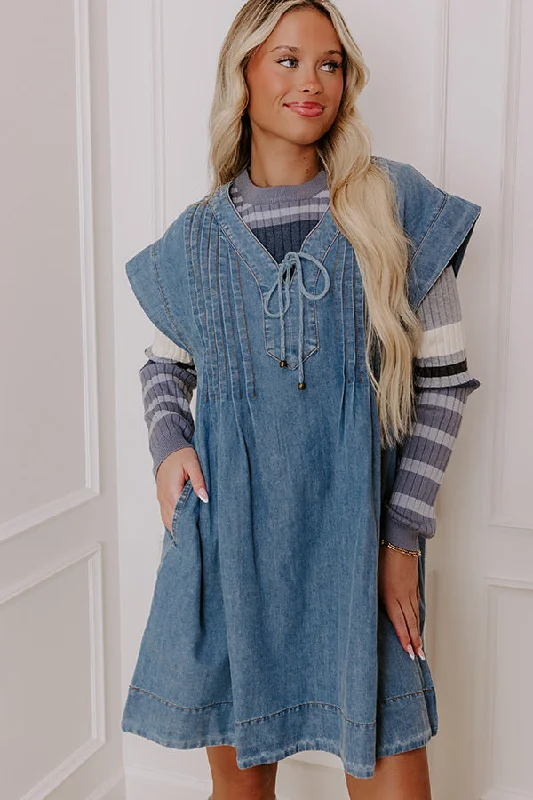 Small Town Cafe Chambray Mini Dress