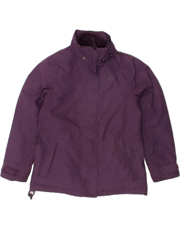 MOUNTAIN WAREHOUSE Womens Hooded Windbreaker Jacket UK 14 Large  Purple