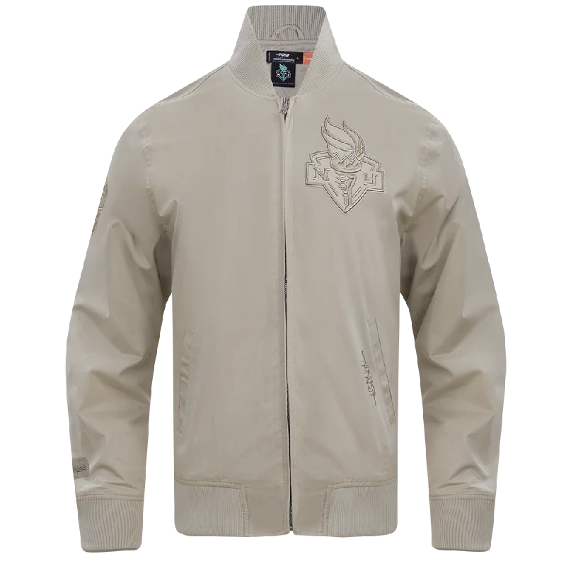 WNBA NEW YORK LIBERTY NEUTRAL MEN'S TWILL JACKET (TAUPE)