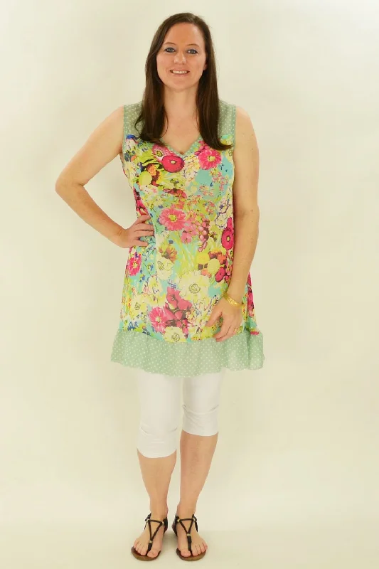 Pink Meadow Flowers Tunic