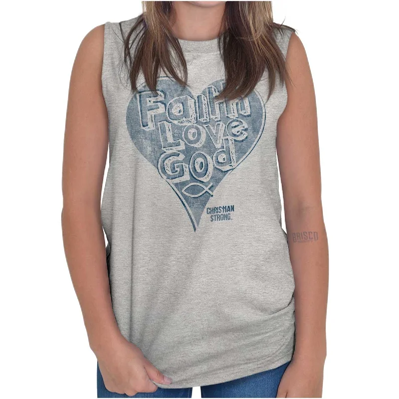 Faith Love God Sleeveless T-Shirt