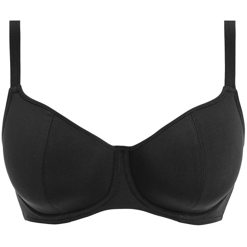 Jewel Cove Sweetheart Bikini Top Plain Black - Freya Swim