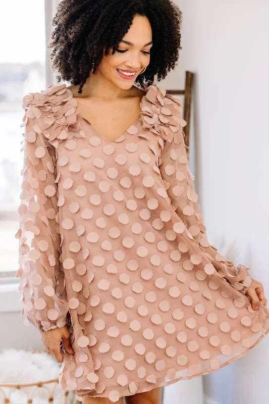 All You Need To Know Mauve Pink Textured Dress