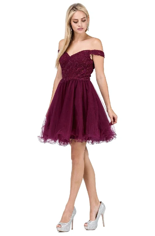 Dancing Queen - 3070 Beaded Lace Fit And Flare Cocktail Dress