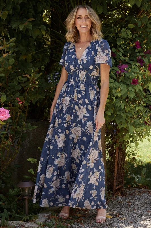 Birdie Maxi Dress | Blue + Blush Floral