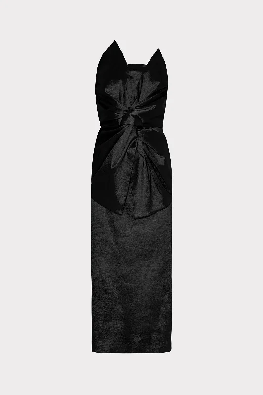 Harlow Bow Taffeta Strapless Dress