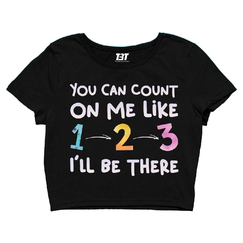 Bruno Mars Crop Top - Count On Me Typography