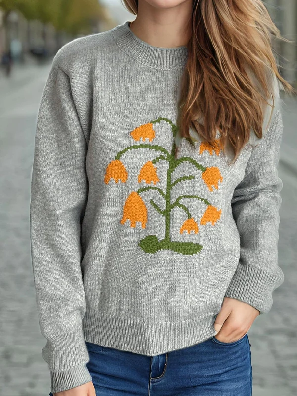 Round Neck Long Sleeve Sweater