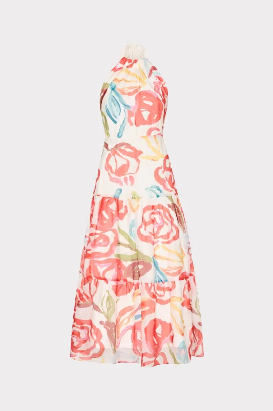 Hayden Floraison Rouge Organza Dress