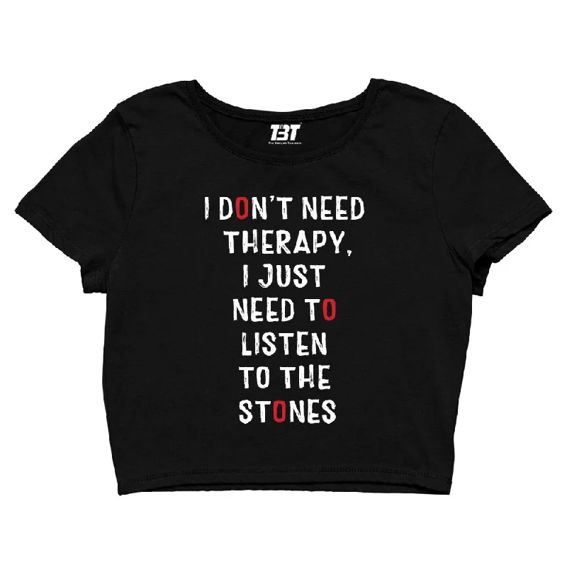 The Rolling Stones Crop Top - I Don't Need Therapy