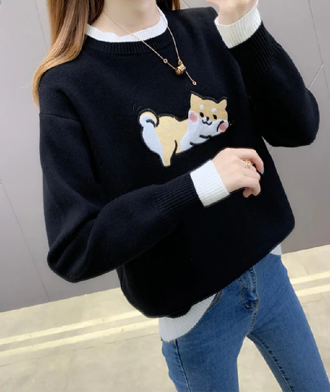 Cute cat long sleeve sweater  094