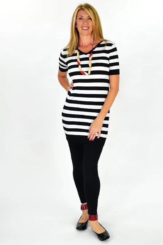 White Stripe Zoe Tunic