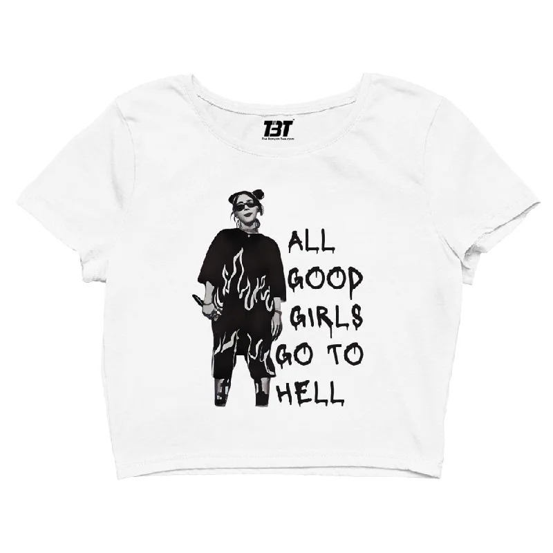 Billie Eilish Crop Top - All The Good Girls Go To Hell