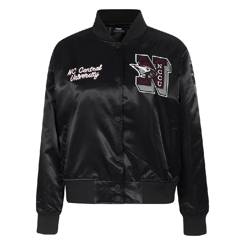 NCAA NORTH CAROLINA CENTRAL UNIVERSITY CLASSIC SATIN JACKET (BLACK)