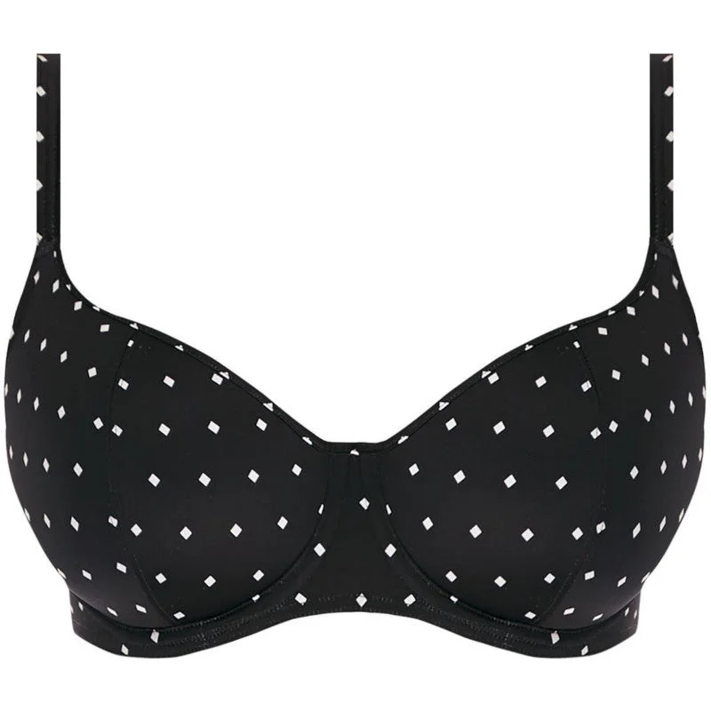 Jewel Cove Sweetheart Bikini Top Black Diamond Print - Freya Swim